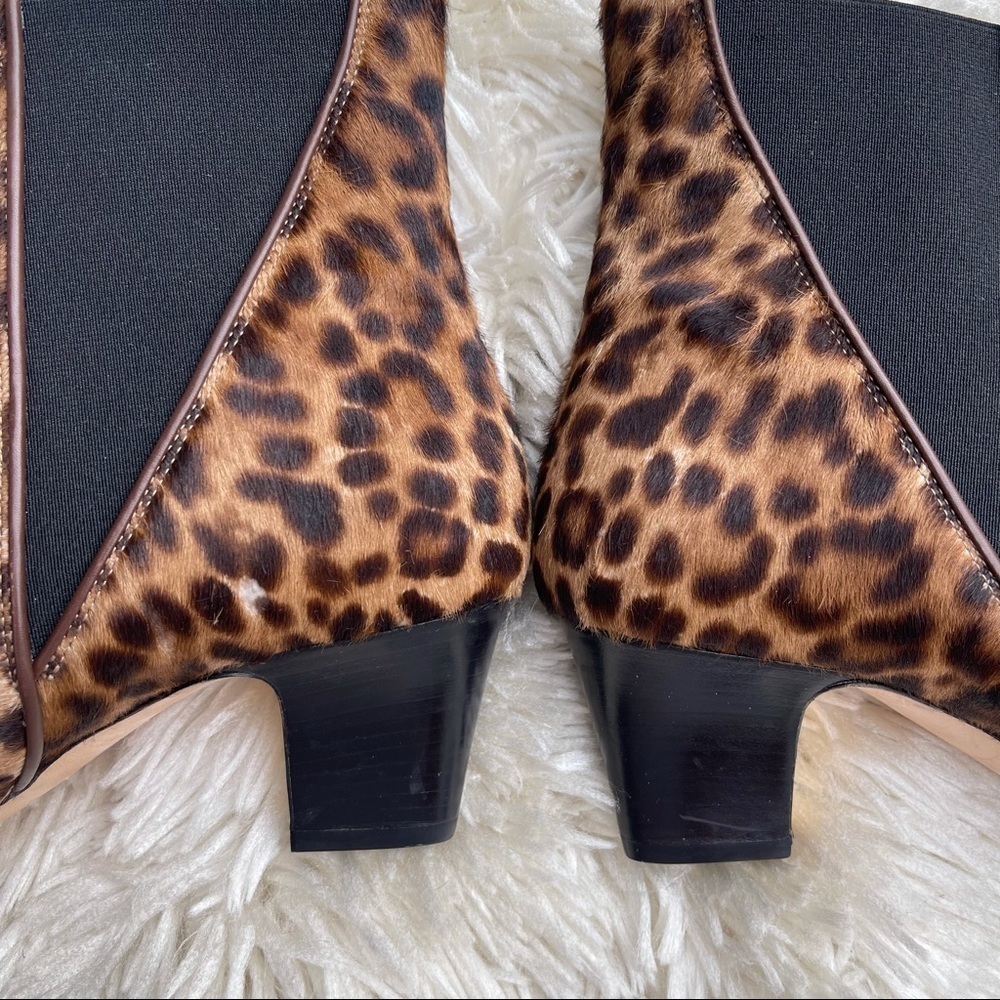 Rupert Sanderson Oscar Leopard Ankle Boots Calf Hair Size 38 - Picture 10 of 15